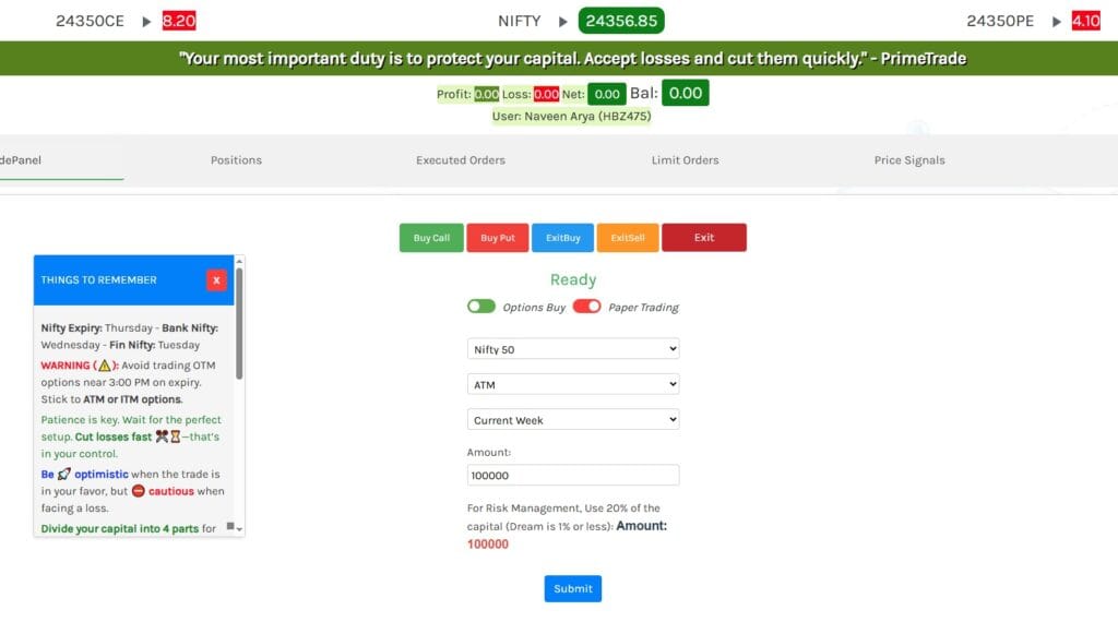 prime trade pro algo trading software